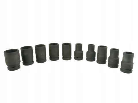 NASADKI UDAROWE 1" CAL KLUCZE NASADOWE CRV 10el ZESTAW 17-41mm NASADKA NASADKI UDAROWE 1" CAL KLUCZE NASADOWE CRV 10el ZESTAW 17-41mm NASADKA