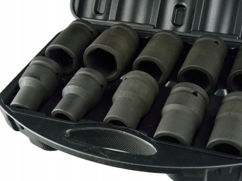 NASADKI UDAROWE 1" CAL KLUCZE NASADOWE CRV 10el ZESTAW 17-41mm NASADKA NASADKI UDAROWE 1" CAL KLUCZE NASADOWE CRV 10el ZESTAW 17-41mm NASADKA