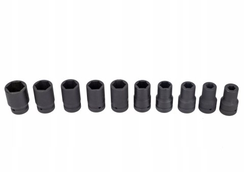 NASADKI UDAROWE 1" CAL KLUCZE NASADOWE CRV 10el ZESTAW 17-41mm NASADKA NASADKI UDAROWE 1" CAL KLUCZE NASADOWE CRV 10el ZESTAW 17-41mm NASADKA