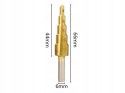 Wiertło stopniowe stożkowe choinka HSS 4-12 mm