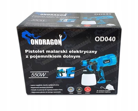 OD ELEKTRYCZNY PISTOLET AGREGAT DO MALOWANIA 550W OD ELEKTRYCZNY PISTOLET AGREGAT DO MALOWANIA 550W