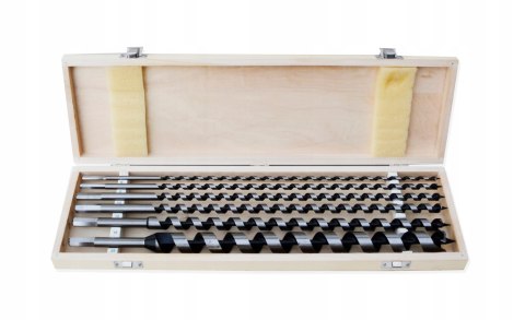 ZESTAW WIERTEŁ WIERTŁA DO DREWNA 460mm 6SZT 6-25 ZESTAW WIERTEŁ WIERTŁA DO DREWNA 460mm 6SZT 6-25