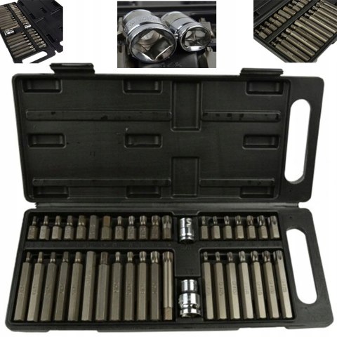 ZESTAW BITÓW KLUCZY IMBUS SPLINE TORX 40 el BITY ZESTAW BITÓW KLUCZY IMBUS SPLINE TORX 40 el BITY