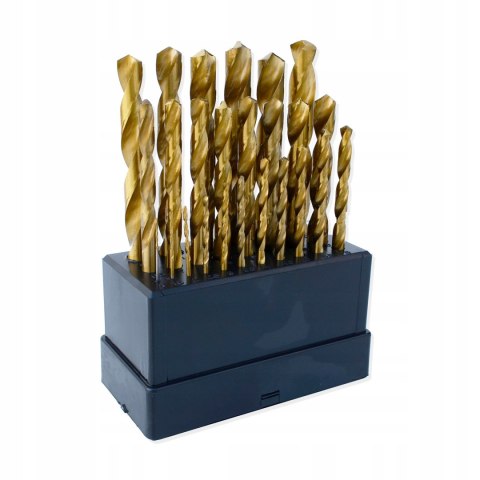 ZESTAW WIERTEŁ DO METALU tytan 1-13mm WIERTŁO 25el ZESTAW WIERTEŁ DO METALU tytan 1-13mm WIERTŁO 25el