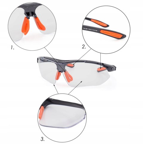 Okulary przeciwodpryskowe GOGLE ROBOCZE OCHRONNE Antyodpryskowe SPORTOWE Okulary przeciwodpryskowe GOGLE ROBOCZE OCHRONNE Antyodpryskowe SPORTOWE