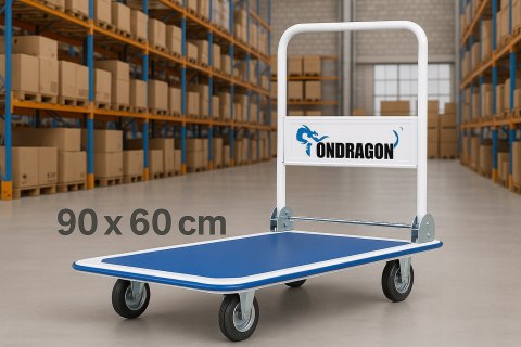 WÓZEK PLATFORMOWY TOWAROWY SKŁADANY TRANSOPORTOWY MAGAZYNOWY 300KG 90x60cm WÓZEK PLATFORMOWY TOWAROWY SKŁADANY TRANSOPORTOWY MAGAZYNOWY 300KG 90x60cm