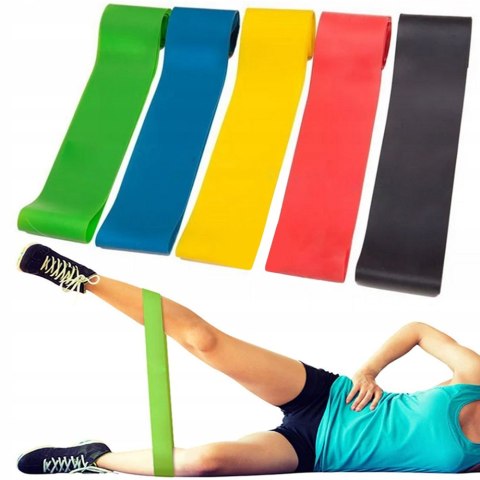 ZESTAW 5 GUM DO ĆWICZEŃ TAŚM MINI FITNESS CROSSFIT ZESTAW 5 GUM DO ĆWICZEŃ TAŚM MINI FITNESS CROSSFIT