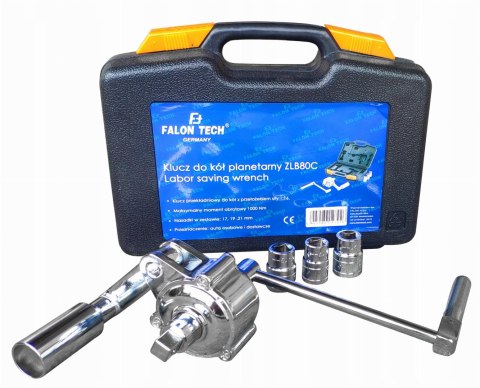Klucz planetarny przekładniowy do kół z nasadkami Falon-Tech FT8010 1000 Nm Klucz planetarny przekładniowy do kół z nasadkami Falon-Tech FT8010 1000 Nm