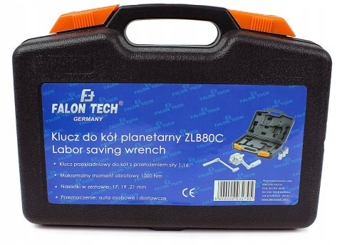 Klucz planetarny przekładniowy do kół z nasadkami Falon-Tech FT8010 1000 Nm Klucz planetarny przekładniowy do kół z nasadkami Falon-Tech FT8010 1000 Nm
