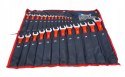 KLUCZE PŁASKO-OCZKOWE KLUCZE PŁASKIE ZESTAW KLUCZY Z GUMĄ ETUI 6-36mm 25EL