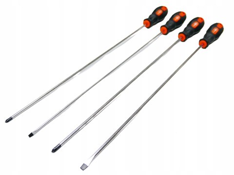 ŚRUBOKRĘTY PRZEDŁUŻANE WKRĘTAKI DŁUGIE 450 MM 4 SZT. Z MAGNESEM ŚRUBOKRĘTY PRZEDŁUŻANE WKRĘTAKI DŁUGIE 450 MM 4 SZT. Z MAGNESEM