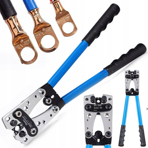 ZACISKARKA KOŃCÓWEK KABLI PRZEWODÓW PRASKA TULEJKI 390 mm 6-50mm2 PRO ZACISKARKA KOŃCÓWEK KABLI PRZEWODÓW PRASKA TULEJKI 390 mm 6-50mm2 PRO