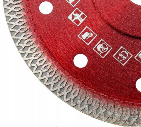 TARCZA DIAMENTOWA DO CIĘCIA PŁYTEK GRESU 125mm x 22,23 // TURBO NA SUCHO TARCZA DIAMENTOWA DO CIĘCIA PŁYTEK GRESU 125mm x 22,23 // TURBO NA SUCHO