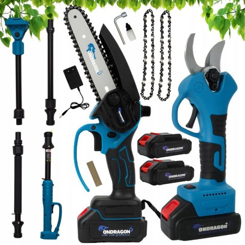PIŁA AKUMULATOROWA 6" + SEKATOR + WYSIĘGNIK TELESKOPOWY 2M 2X36V ZESTAW PIŁA AKUMULATOROWA 6" + SEKATOR + WYSIĘGNIK TELESKOPOWY 2M 2X36V ZESTAW