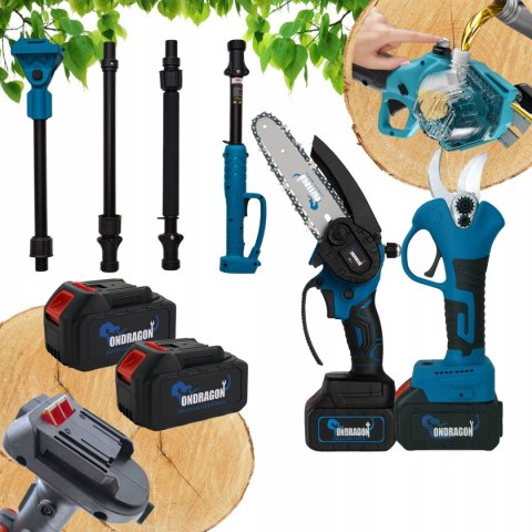 PIŁA AKUMULATOROWA 6" + SEKATOR + WYSIĘGNIK TELESKOPOWY 2M 2X48V ZESTAW PIŁA AKUMULATOROWA 6" + SEKATOR + WYSIĘGNIK TELESKOPOWY 2M 2X48V ZESTAW