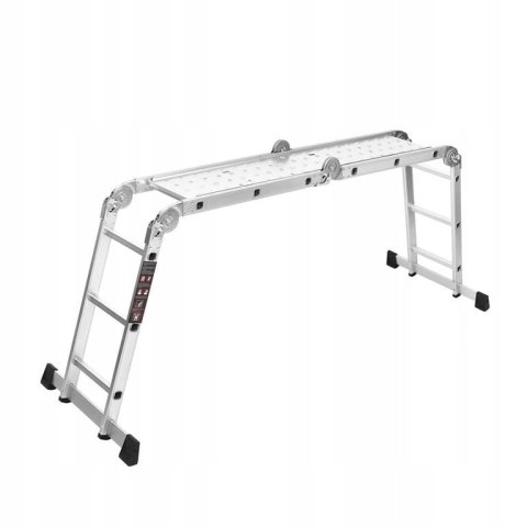 Drabina Składana Platforma Aluminiowa 4 X 3 346 CM MAX 150 KG Ktaft&Dele Drabina Składana Platforma Aluminiowa 4 X 3 346 CM MAX 150 KG Ktaft&Dele