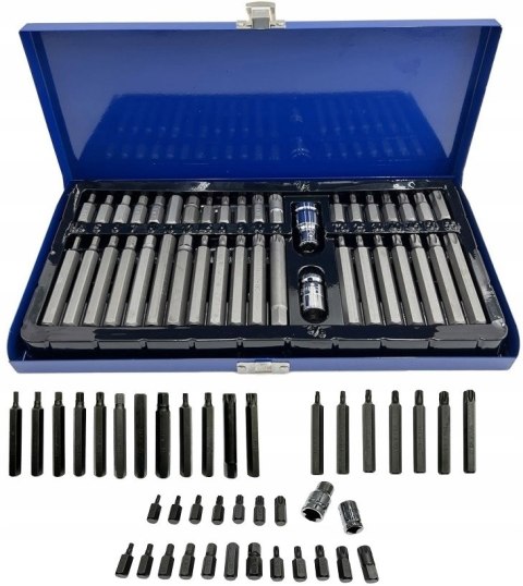ZESTAW KLUCZE TORX SPLINE IMBUS HEX BITY 40szt CrV