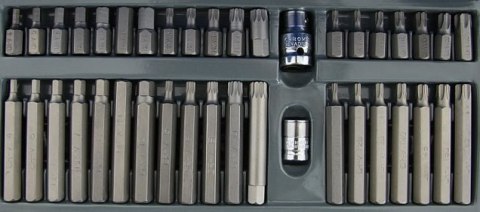 ZESTAW KLUCZE TORX SPLINE IMBUS HEX BITY 40szt CrV ZESTAW KLUCZE TORX SPLINE IMBUS HEX BITY 40szt CrV