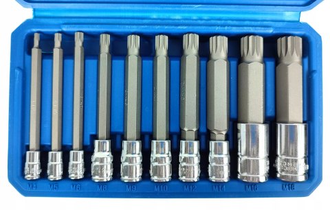 ZESTAW NASADEK SPLINE M4-M18 DŁUGIE ZESTAW NASADEK SPLINE M4-M18 DŁUGIE