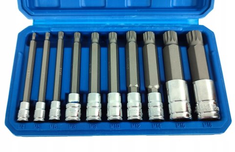 ZESTAW NASADEK SPLINE M4-M18 DŁUGIE ZESTAW NASADEK SPLINE M4-M18 DŁUGIE