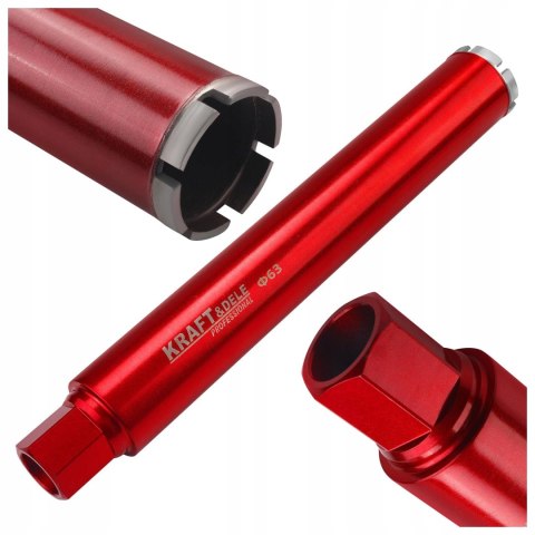 KRAFT WIERTŁO KORONOWE DIAMENTOWE DO BETONU DO WIERTNICY 63x450 mm KD12641 KRAFT WIERTŁO KORONOWE DIAMENTOWE DO BETONU DO WIERTNICY 63x450 mm KD12641