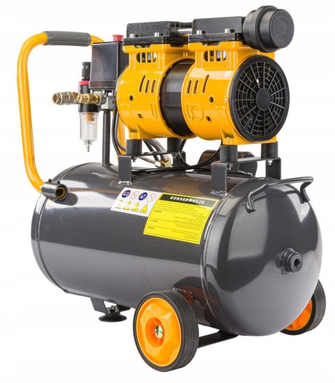 Kompresor bezolejowy Powermat PM-KBO-24T 24 l 8 bar Kompresor bezolejowy Powermat PM-KBO-24T 24 l 8 bar