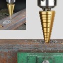 WIERTŁO HSS STOŻKOWE STOPNIOWE CHOINKOWE TYTAN DO METALU 4-52MM