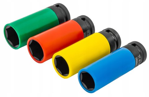 ZESTAW NASADEK UDAROWYCH DO FELG ALUMINIOWYCH 17/19/21/22 MM KOLOROWE 4 SZT ZESTAW NASADEK UDAROWYCH DO FELG ALUMINIOWYCH 17/19/21/22 MM KOLOROWE 4 SZT