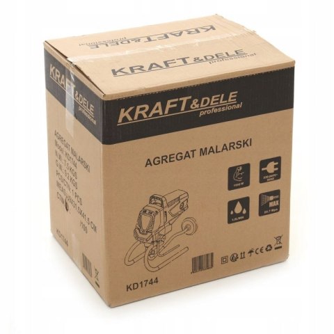 Agregat MALARSKI Pistolet Hydrodynamiczny 1500W Wąż 10M 1,5 L/min 220 BAR Agregat MALARSKI Pistolet Hydrodynamiczny 1500W Wąż 10M 1,5 L/min 220 BAR