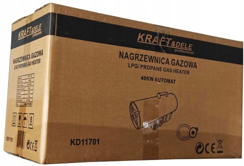 NAGRZEWNICA GAZOWA 40kW TERMOSTAT REDUKTOR LCD WĄŻ DMUCHAWA FARELKA KRAFT NAGRZEWNICA GAZOWA 40kW TERMOSTAT REDUKTOR LCD WĄŻ DMUCHAWA FARELKA KRAFT