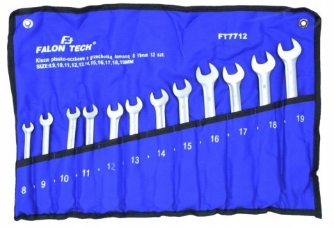 KLUCZE ŁAMANE Z GRZECHOTKĄ PŁASKO-OCZKOWE ZESTAW KLUCZY 12EL PŁACHTA