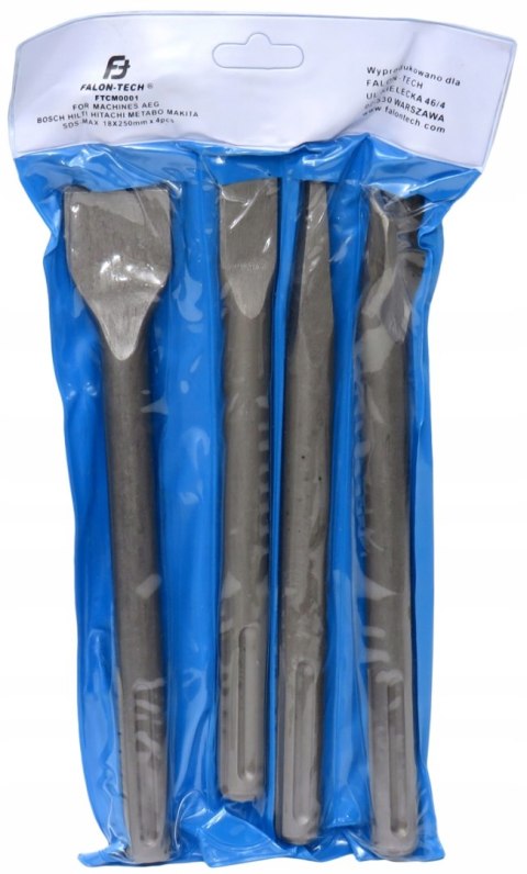 ZESTAW DŁUT DŁUTA DŁUTO DO BETONU SDS MAX 4 SZT