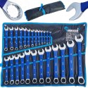 ZESTAW KMPLET KLUCZE PŁASKO OCZKOWE 6-36mm 25 ELEMENTÓW + PŁACHTA OD9063