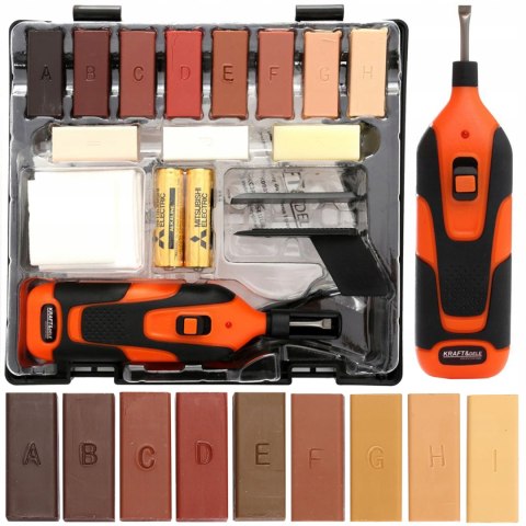 Zestaw do naprawy paneli mebli wosk naprawczy KD981