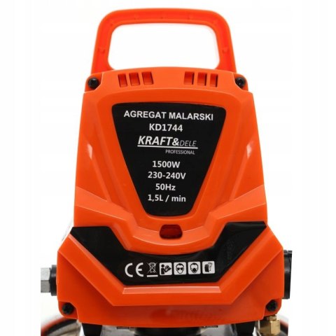 Agregat MALARSKI Pistolet Hydrodynamiczny 1500W Wąż 10M 1,5 L/min 220 BAR