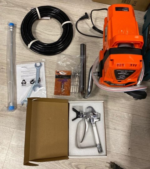 Agregat MALARSKI Pistolet Hydrodynamiczny 1500W Wąż 10M 1,5 L/min 220 BAR