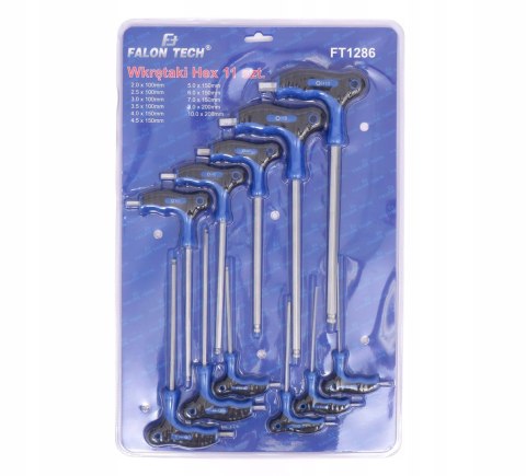 KLUCZE WKRĘTAKI HEX IMBUS TYP-T H2-H10 11SZT FALON TECH