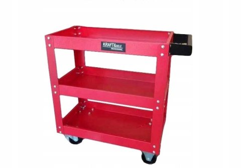 WÓZEK WARSZTATOWY NARZĘDZIOWY SERWISOWY SZAFKA 3 PÓŁKI na KOŁACH KRAFT