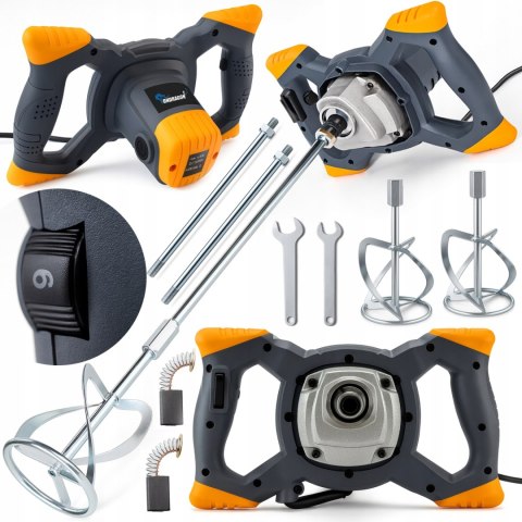 MIESZADŁO ELEKTRYCZNE DO ZAPRAW KLEJU BETONU TYNKU 3150W 2x mieszalnik PRO