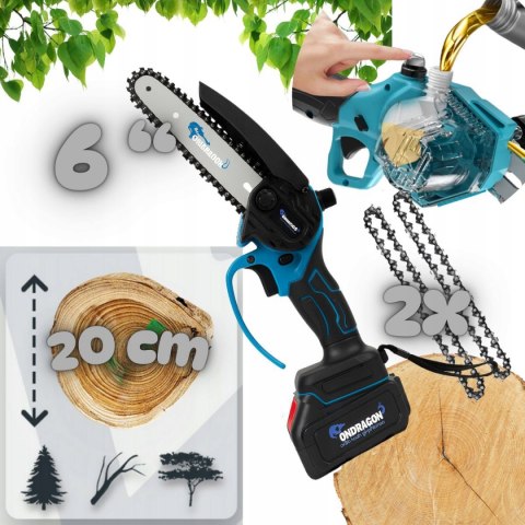 PIŁA AKUMULATOROWA 6" + SEKATOR + WYSIĘGNIK TELESKOPOWY 2M 2X48V ZESTAW