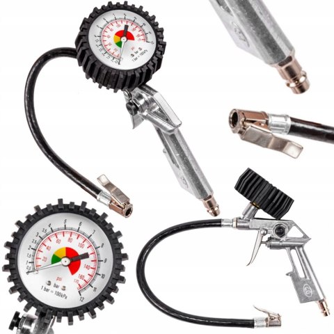 PISTOLET DO POMPOWANIA KÓŁ Z MANOMETREM