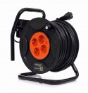 Przedłużacz bębnowy Kraft&Dele 30m 4 gniazda LED czarny KD4037 3x2,5mm