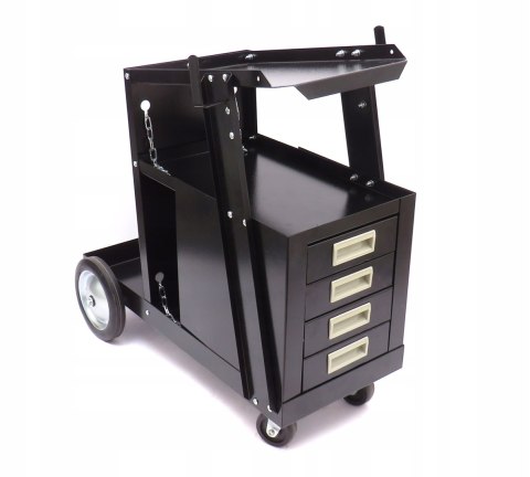 WÓZEK SPAWALNICZY DO SPAWAREK z PÓŁKĄ na BUTLE METALOWE KÓŁKA POD MIGOMAT