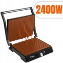 GRILL OPIEKACZ TOSTER ELEKTRYCZNY DO KANAPEK PANINI ROZKŁADANY DUŻY 2400W