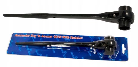 KLUCZ DO RUSZTOWAŃ KLUCZ MONTERSKI RACZA RUSZTOWANIA 19 / 22 mm GRZECHOTKA