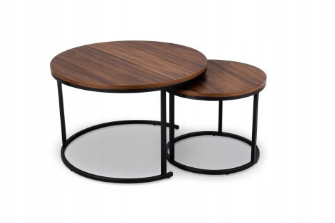 STOLIK KAWOWY 2w1 ZESTAW 2 STOLIKÓW KAWOWYCH OKRĄGY DO SALONU 70X45 + 50X40