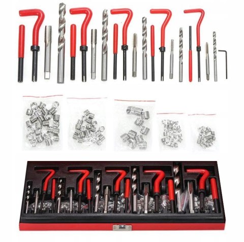 Zestaw do naprawy gwintów M5-M12 gwintowniki 131el