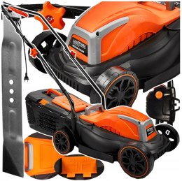 KOSIARKA ELEKTRYCZNA LEKKA MOCNA DO TRAWY DUŻY KOSZ Z REGULACJĄ 2400W