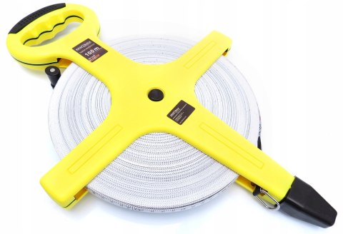 MIARA TAŚMA MIERNICZA METRÓWKA ZWIJANA 100M MIARKA FIBERGLASS KRAFT KD10429