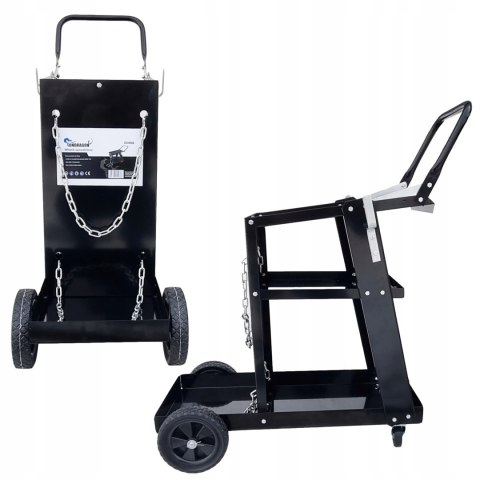 WÓZEK SPAWALNICZY DO SPAWAREK MIG MAG MMA TIG z półką na butle STABILNY